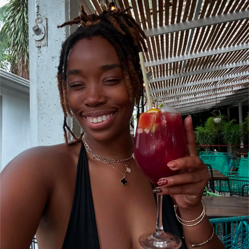 Enjoying Drinks in Puerto Viejo